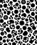 Abstract Organic Black White Pattern Rug