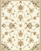 Traditional Floral Scroll Pattern Rug
