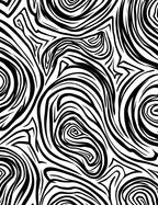 Bold Black White Swirl Pattern Rug