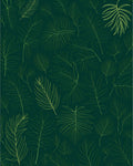 Vibrant Green Leaf Pattern Design Rug