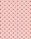 Red Floral Lattice Patterned Rug