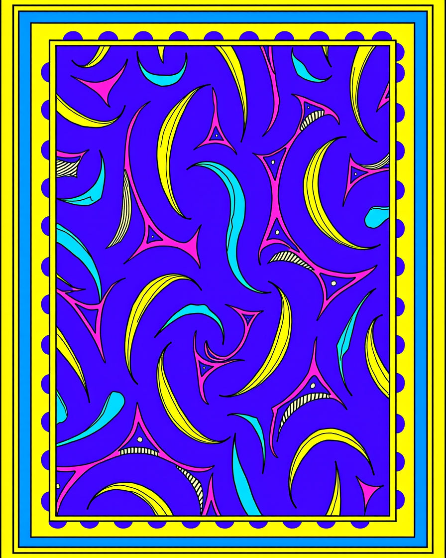 Bold Abstract Shapes Dynamic Rug