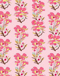 Pink Floral Branch Pattern Rug