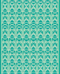 Art Deco Geometric Teal Cream Pattern Rug