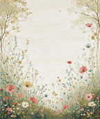 Whimsical Meadow Floral Garden Rug
