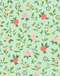 Pastel Garden Floral Botanical Pattern Rug