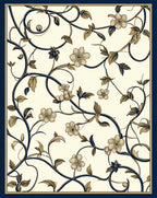 Elegant Floral vine Pattern Rug