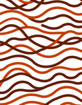 Crimson and Brown Wavy Stripe Composition Rug