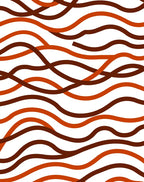 Crimson and Brown Wavy Stripe Composition Rug