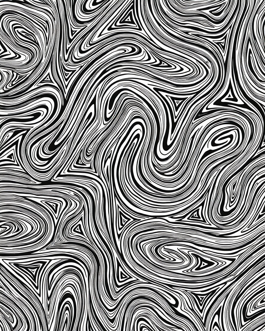 Monoline Swirl Geometric Pattern Rug
