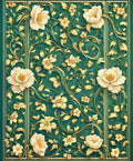 Ornate Floral Vine Pattern Rug
