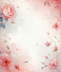 Watercolor Floral Vines Gentle Pink Rug