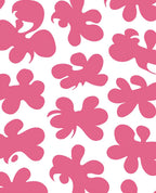 Pink Floral Blob Pattern Rug