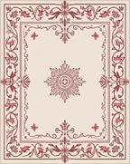 Ornate Floral Medallion Design Rug