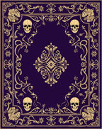 Gothic Skull Ornamental Pattern Rug