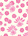 Pink Floral Silhouette Decorative Rug