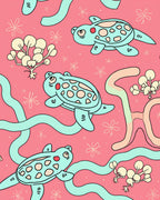 Cute Turtle Pattern Decorative Rug