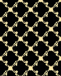 Abstract Black Gold Lattice Pattern Rug