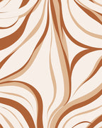 Warm Earth Tones Swirl Pattern Rug