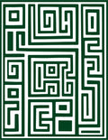 Abstract Maze Pattern Rug
