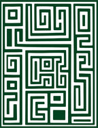 Abstract Maze Pattern Rug