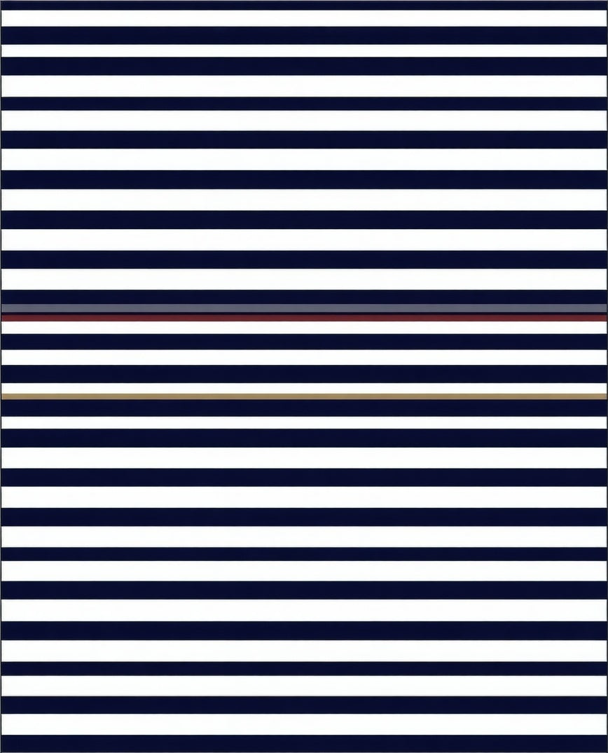 Minimalist Horizontal Navy Stripe Design Rug