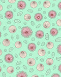 Whimsical Floral Sketch Pattern Rug