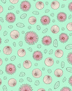 Whimsical Floral Sketch Pattern Rug