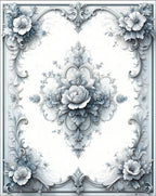 Ornate Floral Scrollwork Rug