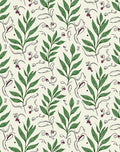 Green Leaf Vine And Swirl Pattern Rug