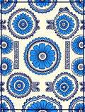 Blue Floral Medallion Pattern Rug