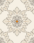 Ornate Mandala Floral Blossom Design Rug