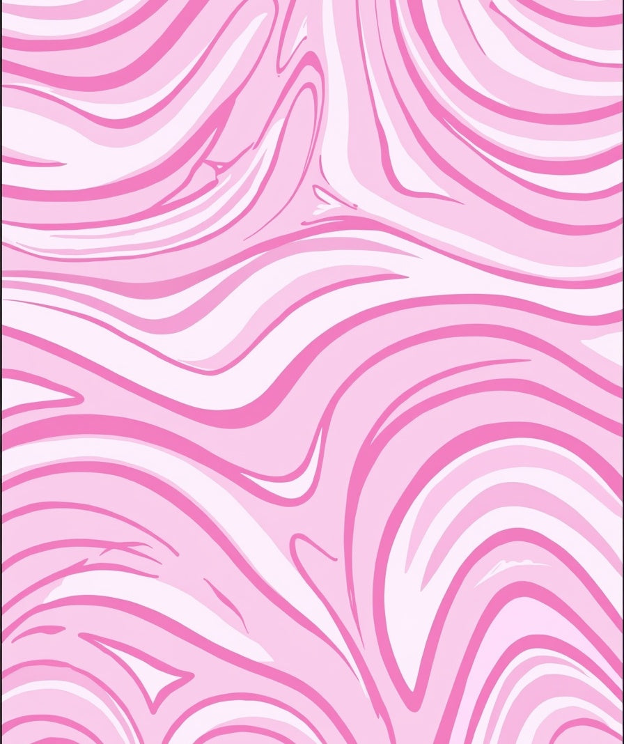 Pink Swirl Abstract Patterned Rug