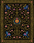 Ornate Floral Bird Exotic Design Rug