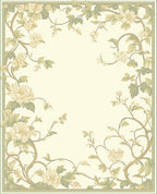 Floral Vine Vintage Inspired Design Rug