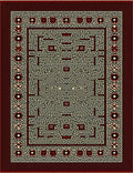 Intricate Geometric Maze Pattern Rug