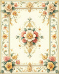 Floral Scrollwork With Pastel Accents Rug