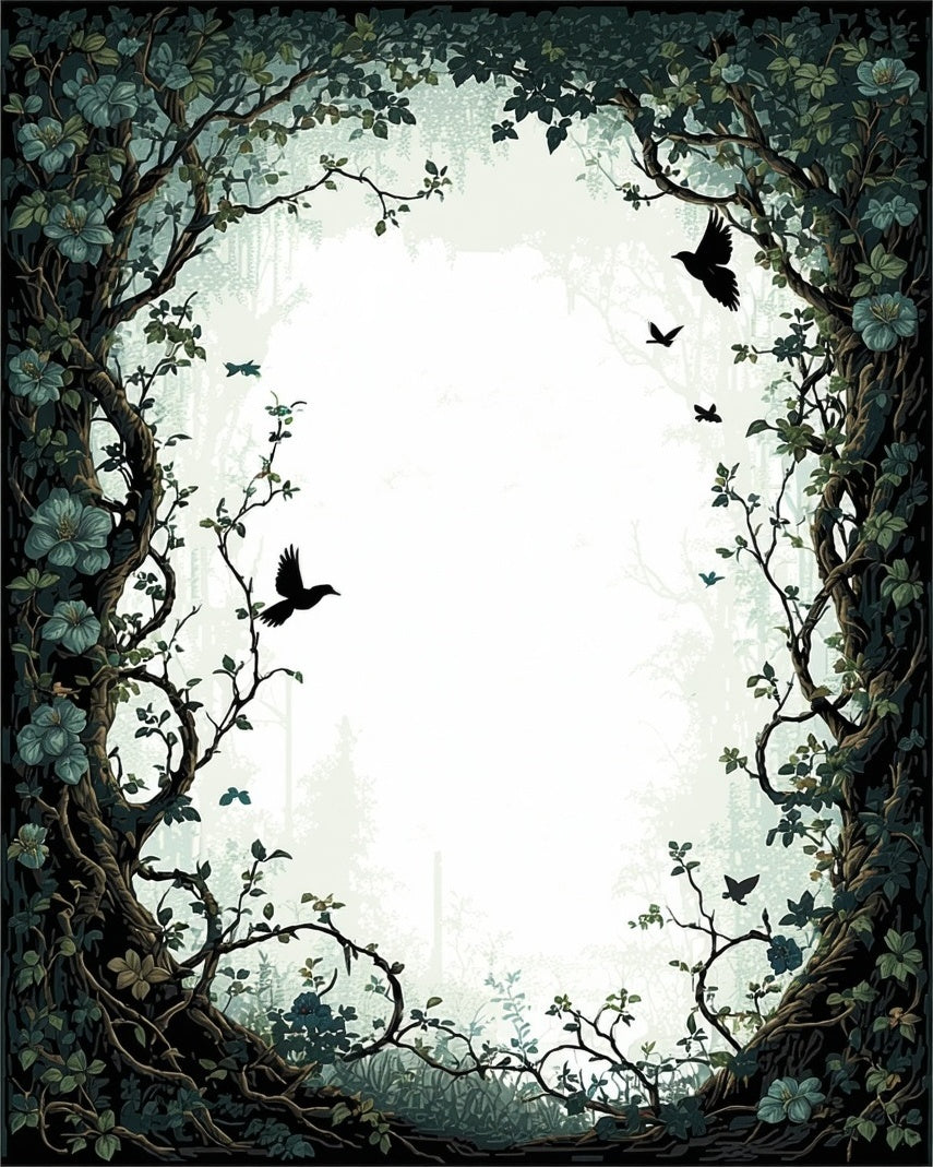 Enchanted Forest Birds Bloom Rug