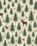 Forest Pine Tree Deer Pattern Rug