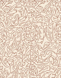 Abstract Organic Cream Brown Pattern Rug