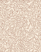 Abstract Organic Cream Brown Pattern Rug