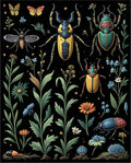 Insects Botanical Garden Print Rug