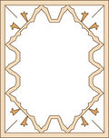 Cream Orange Abstract Geometric Design Rug