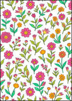 Vibrant Pink and Yellow Floral Pattern Rug
