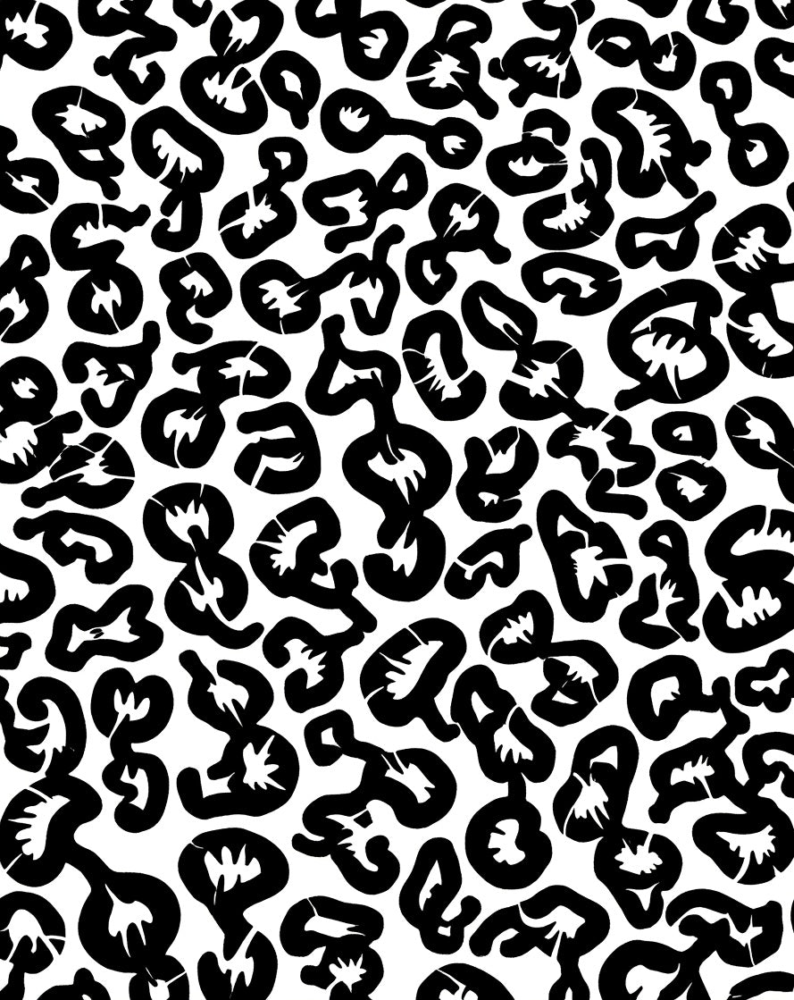 Abstract Black Spots Pattern Rug