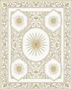 Elegant Floral Sunburst Intricate Design Rug