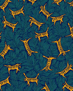 Abstract Tiger Leaf Print Rug
