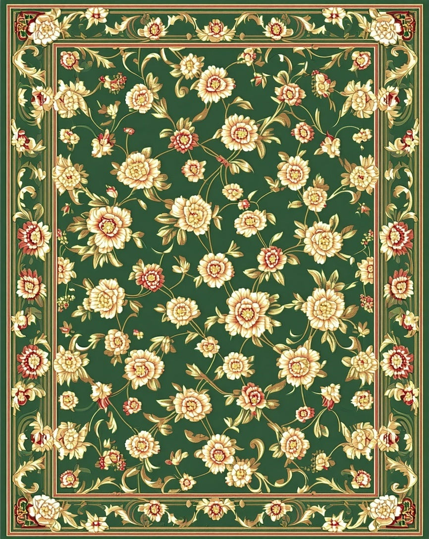Classic Floral Vine Pattern Rug
