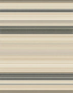 Thin Lined Beige and Black Stripe Pattern Rug