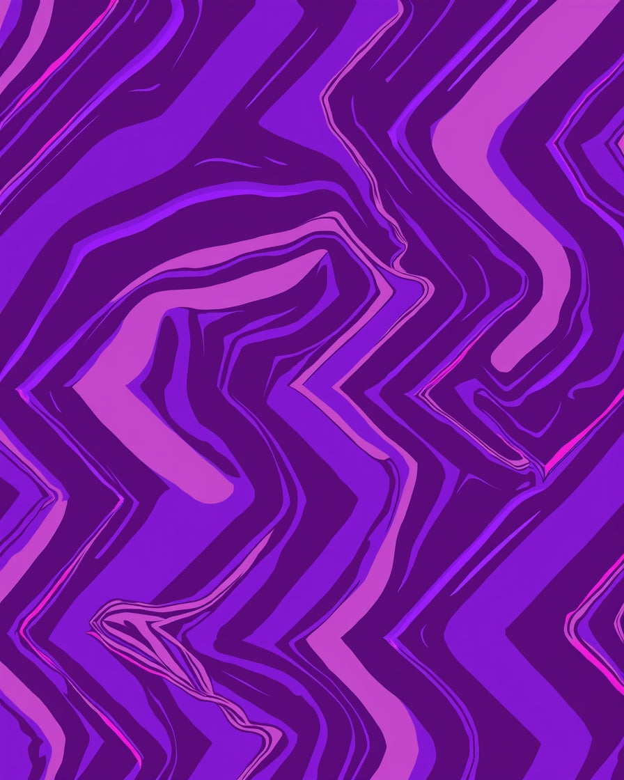 Vibrant Purple Wavy Abstract Design Rug